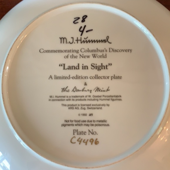 M. J Hummel Numbered Plate - Picture 5 of 8